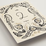 "Santa Catalina" - Table Numbers in Ink Wash by Ani Somi - Detail