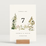 "Great Outdoors" - Table Numbers in Forest by Petra Kern - Displayed (stand not included)