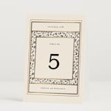 "Hansen" - Table Numbers in Almond by Stephanie Hawkes - Folded
