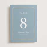 "Elegant bevel" - Table Numbers in Dusty Blue by Stacey Meacham - Front