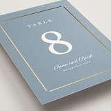 "Elegant bevel" - Table Numbers in Dusty Blue by Stacey Meacham - Detail