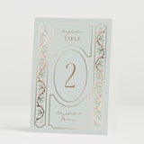 "Castle" - Table Numbers in Hummingbird by Claudia Orengo - Folded