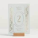 "Castle" - Table Numbers in Hummingbird by Claudia Orengo - Displayed (stand not included)