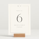 "Arcadia" - Table Numbers in Silk by Kelly Schmidt - Displayed (stand not included)