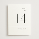 "Golden Ampersand" - Table Numbers in Silk by Kelly Schmidt - Front