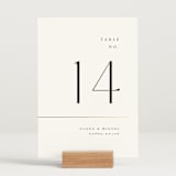 "Golden Ampersand" - Table Numbers in Silk by Kelly Schmidt - Displayed (stand not included)