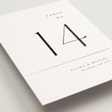 "Golden Ampersand" - Table Numbers in Silk by Kelly Schmidt - Detail