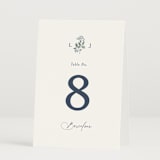"Climbing Florals" - Table Numbers in Sapphire by Olivia Raufman - Folded
