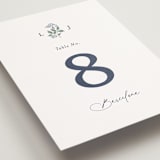 "Climbing Florals" - Table Numbers in Sapphire by Olivia Raufman - Detail