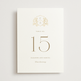 "Gold Crest" - Table Numbers in Ivory by Mansi Verma - Front