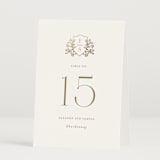 "Gold Crest" - Table Numbers in Ivory by Mansi Verma - Folded