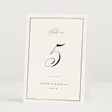 "Timeless" - Table Numbers in Linen by Erica Krystek - Folded