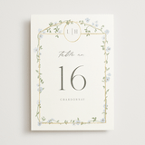 "Portico" - Table Numbers in Blue Bell by Everett Paper Goods - Front