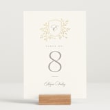 "Aperol" - Table Numbers in Chiffon by Kristie Kern - Displayed (stand not included)