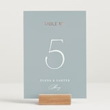 "Gilded Edge" - Table Numbers in Provincial by Angela Thompson - Displayed (stand not included)