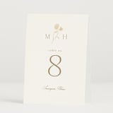 "The Romantic" - Table Numbers in Buttercream by Kristie Kern - Folded