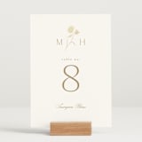 "The Romantic" - Table Numbers in Buttercream by Kristie Kern - Displayed (stand not included)