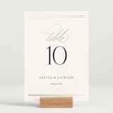 "Fineline" - Table Numbers in Spun Sugar by Jessica Williams - Displayed (stand not included)