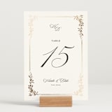 "Lake Como" - Table Numbers in Diamond by Kate Ahn - Displayed (stand not included)