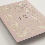 "French Train" - Table Numbers in Rose by Ani Somi - Detail