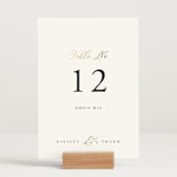 "You & Me" - Table Numbers in Classique by Design Lotus - Displayed (stand not included)