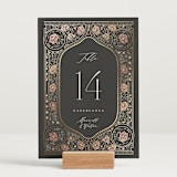 "Timeless Nature" - Table Numbers in Ebony by Ana de Sousa - Displayed (stand not included)