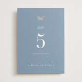 "meet me in the garden" - Table Numbers in Cornflower by Grae - Front