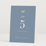 "meet me in the garden" - Table Numbers in Cornflower by Grae - Folded