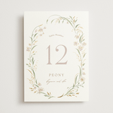 "Meadow" - Table Numbers in Spring Mist by Erin L. Wilson - Front
