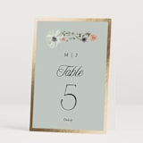 "Blue Garden" - Table Numbers in Mist by Hannah Williams - Folded