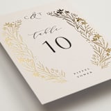 "Floral Border" - Table Numbers in Champagne by Leah Bisch - Detail