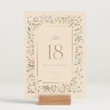 "Esther's garden" - Table Numbers in Ivory by Jennifer Wick - Displayed (stand not included)