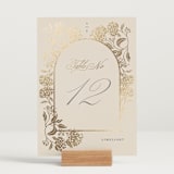 "Shimmering Hydrangeas" - Table Numbers in Tea Time by Susan Zinader - Displayed (stand not included)