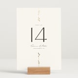 "Courtyard" - Table Numbers in Lily by Owl and Toad - Displayed (stand not included)