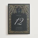 "Regency Grace" - Table Numbers in Onyx by Ana de Sousa - Front