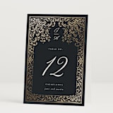 "Regency Grace" - Table Numbers in Onyx by Ana de Sousa - Folded