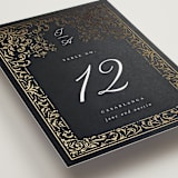 "Regency Grace" - Table Numbers in Onyx by Ana de Sousa - Detail