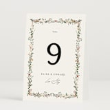 "Blooming Vine" - Table Numbers in Blush by Susan Moyal - Folded