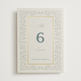 "Floral Romance" - Table Numbers in Something Blue by Gwen Bedat - Front