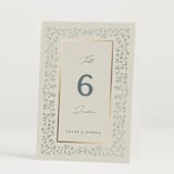 "Floral Romance" - Table Numbers in Something Blue by Gwen Bedat - Folded