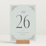 "Enchanted" - Table Numbers in Mist by Laura Hankins - Displayed (stand not included)