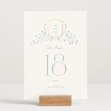 "storybook garden" - Table Numbers in Bluebell by Kristie Kern - Displayed (stand not included)