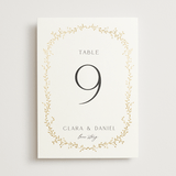 "Delicate Vine" - Table Numbers in Alabaster by Susan Moyal - Front