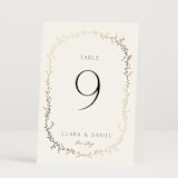 "Delicate Vine" - Table Numbers in Alabaster by Susan Moyal - Folded