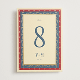 "Woven" - Table Numbers in Navy by Baumbirdy - Front