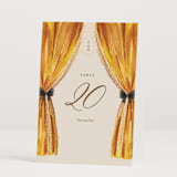 "Tuileries" - Table Numbers in Golden by Claudia Orengo - Folded