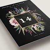 "Bold Bouquet" - Table Numbers in Midnight by Susan Moyal - Detail