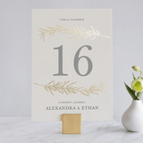"Simple Sprigs" - Table Numbers in Golden by Erin Deegan - Front