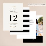 "Elegant Announcement" - Table Numbers in Vanilla by Kelly Schmidt - Back of Card Options