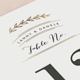 "Elegant Announcement" - Table Numbers in Vanilla by Kelly Schmidt - Detail